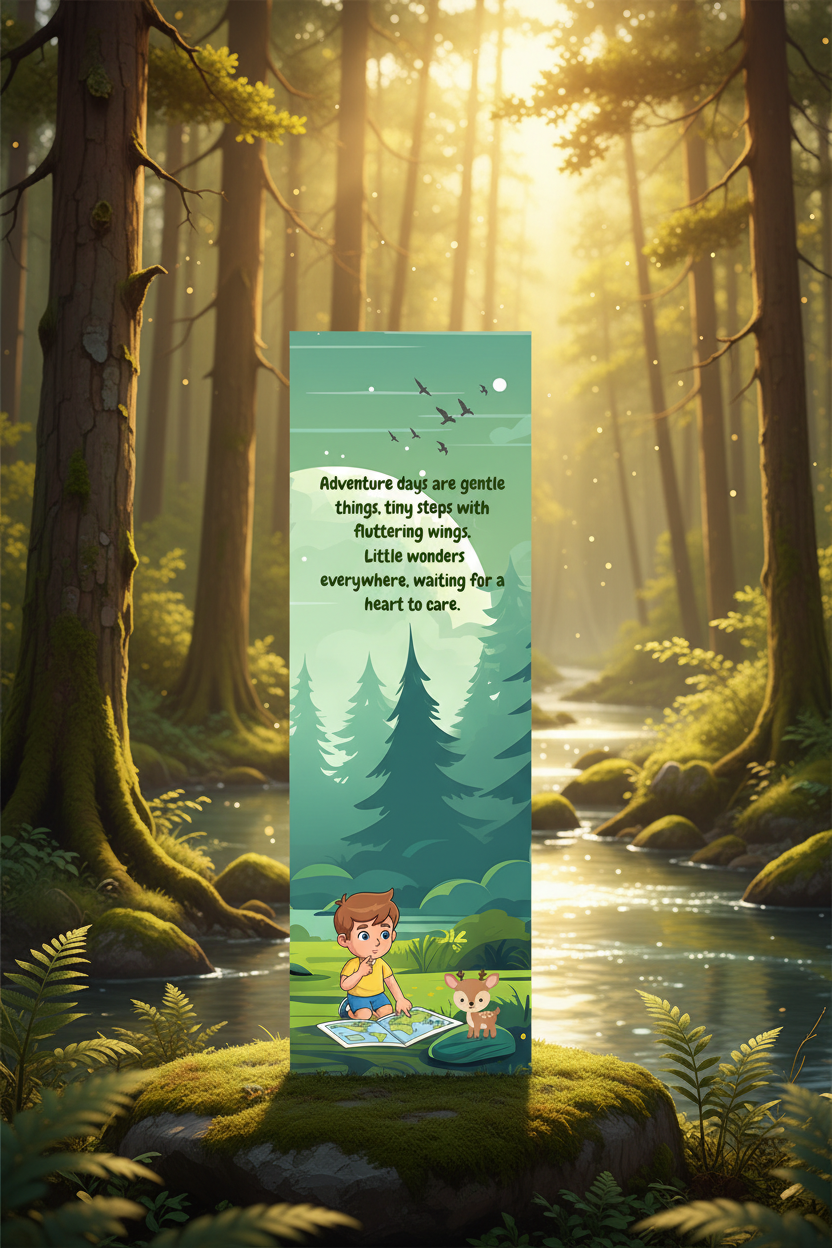 My Adventure Day Bookmark - Real Forest and River