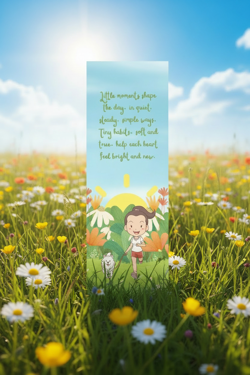 My Daily Routine Bookmark - Poppies Removed