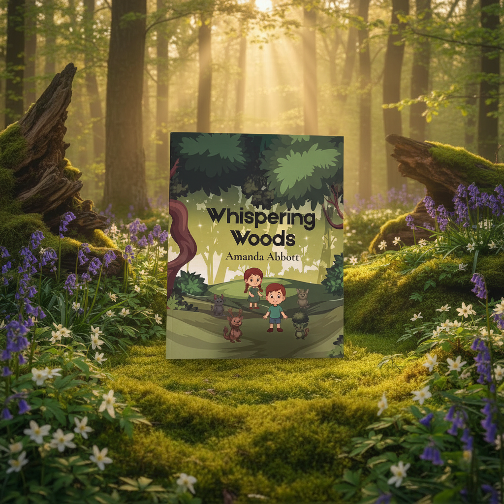 Whispering Woods - Real Book In Woodland Backdrop